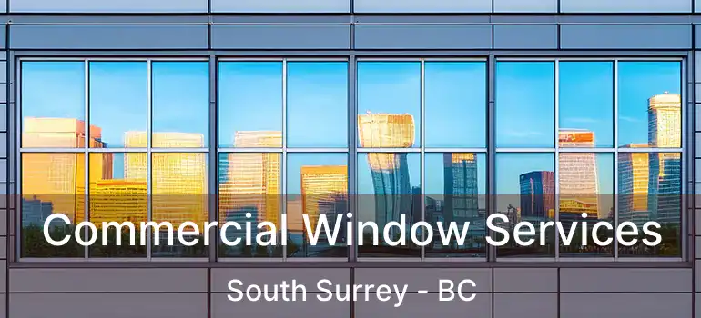  Commercial Window Services South Surrey - BC