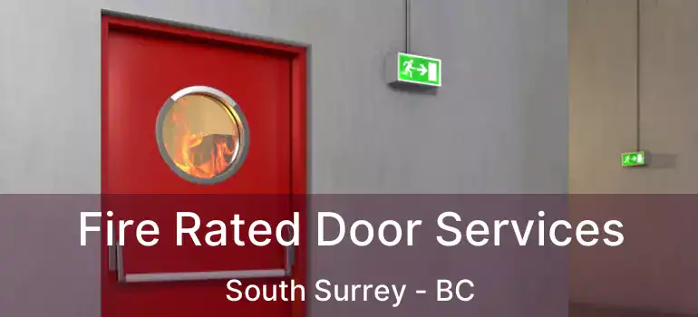  Fire Rated Door Services South Surrey - BC