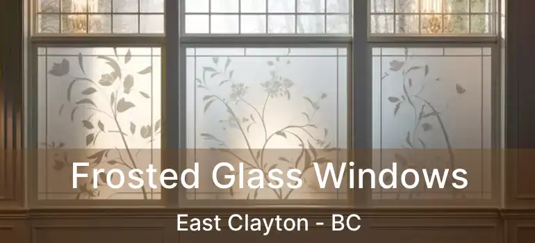  Frosted Glass Windows East Clayton - BC