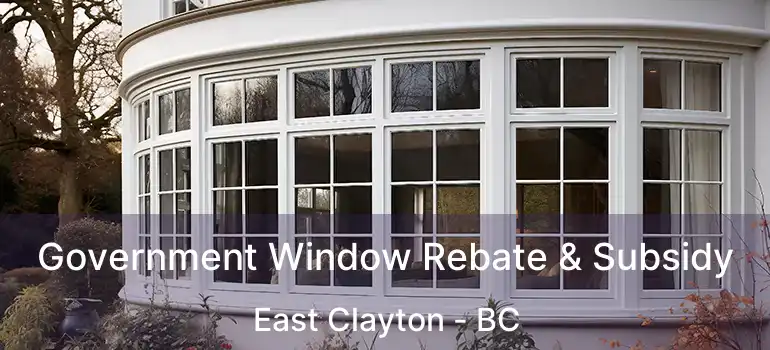  Government Window Rebate & Subsidy East Clayton - BC