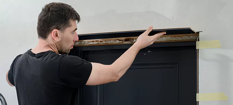Wood Door Hole Repair in Port Kells, BC