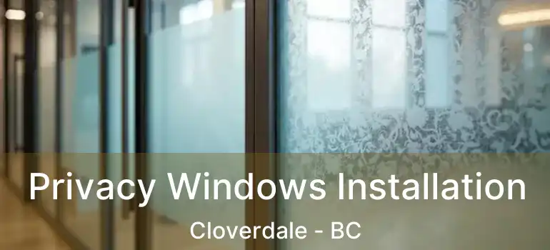  Privacy Windows Installation Cloverdale - BC