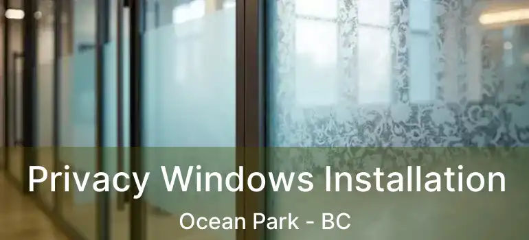  Privacy Windows Installation Ocean Park - BC
