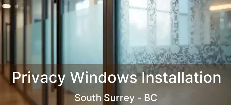 Privacy Windows Installation South Surrey - BC