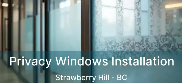  Privacy Windows Installation Strawberry Hill - BC