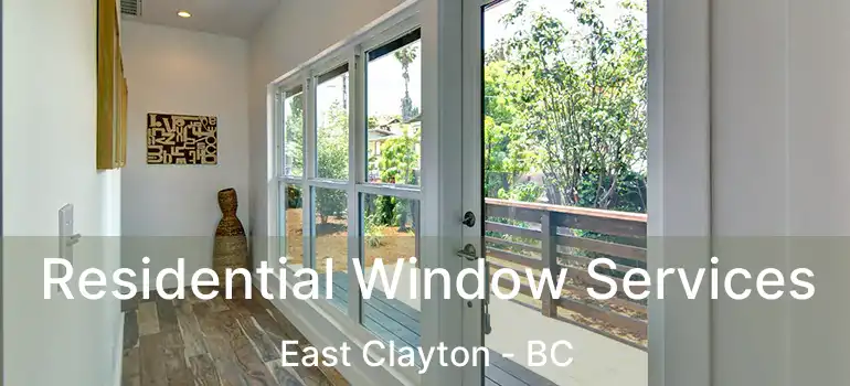  Residential Window Services East Clayton - BC