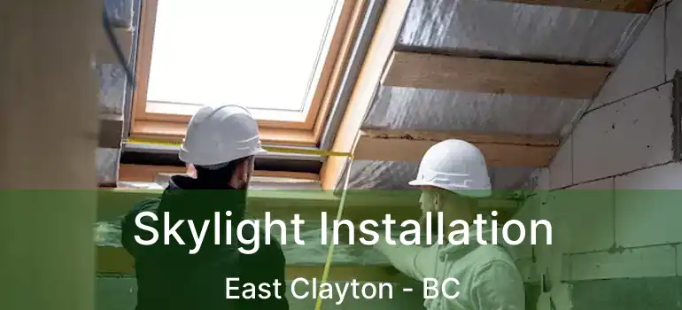  Skylight Installation East Clayton - BC