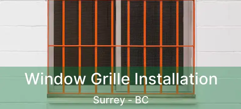  Window Grille Installation Surrey - BC