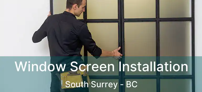  Window Screen Installation South Surrey - BC