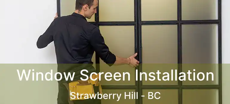  Window Screen Installation Strawberry Hill - BC